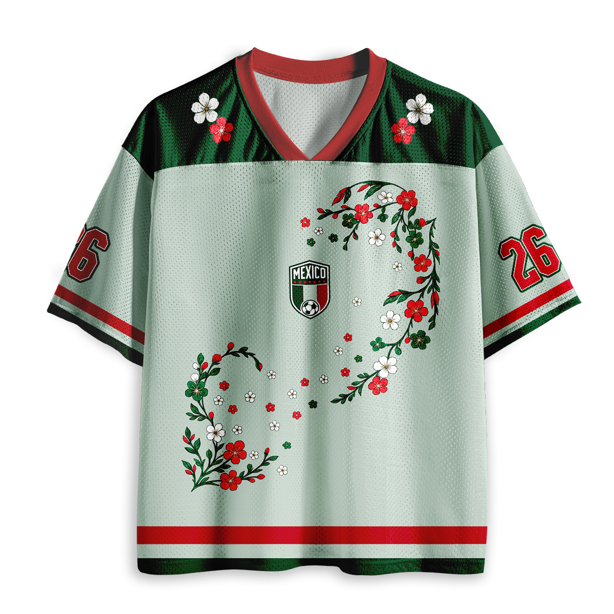 Personalized Number Mexico Fan Soccer Game Day Teacher Mesh Jersey