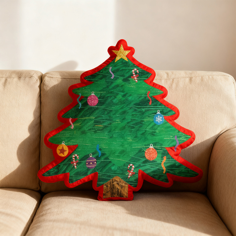 Having Fun Under Christmas Tree Teacher Cushion