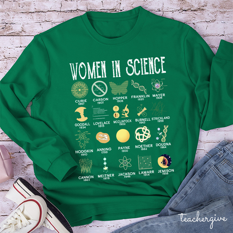 Smart Women In Science Teacher Long Sleeve T-Shirt