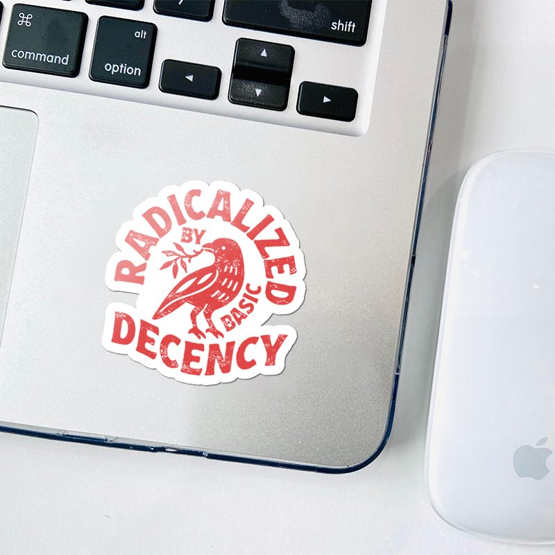 Radicalized By Basic Decency Feminist Teacher Stickers