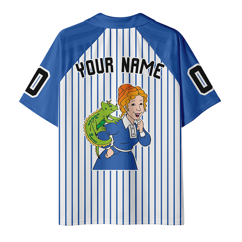 Personalized Grade And Number Cartoon Character Teacher Collar Jersey