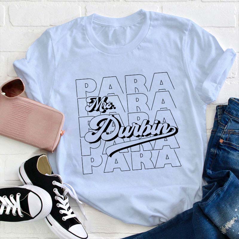 Personalized Name And Position Simple Teacher T-Shirt