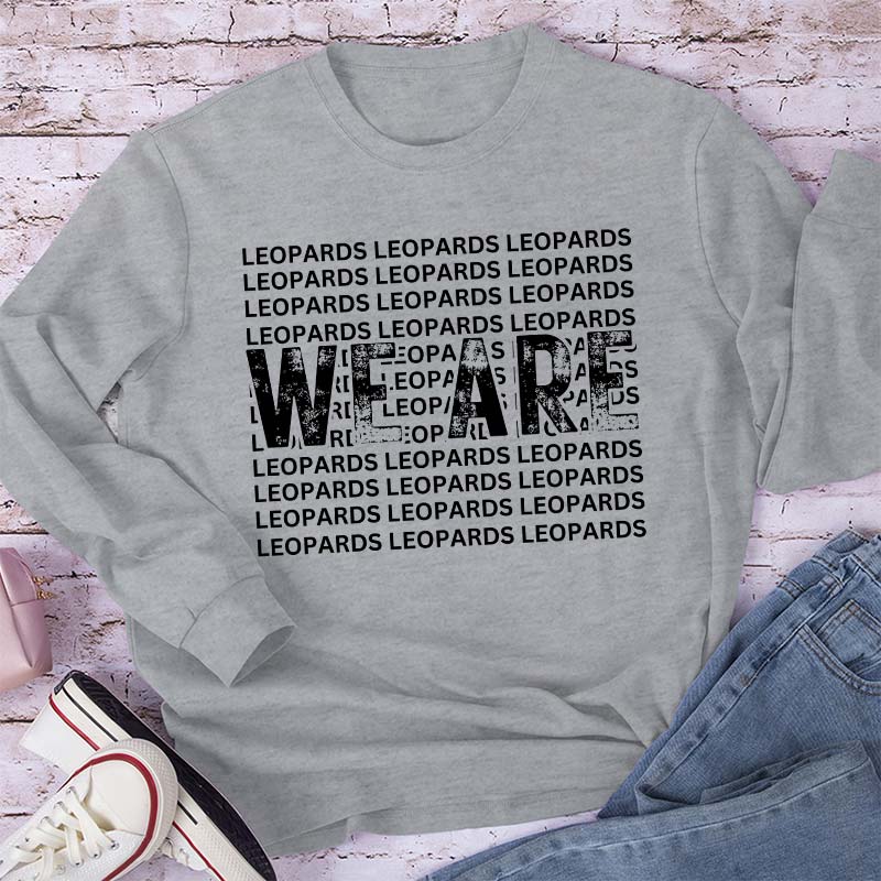 Personalized Mascot We Are School Spirit Teacher Long Sleeve T-Shirt