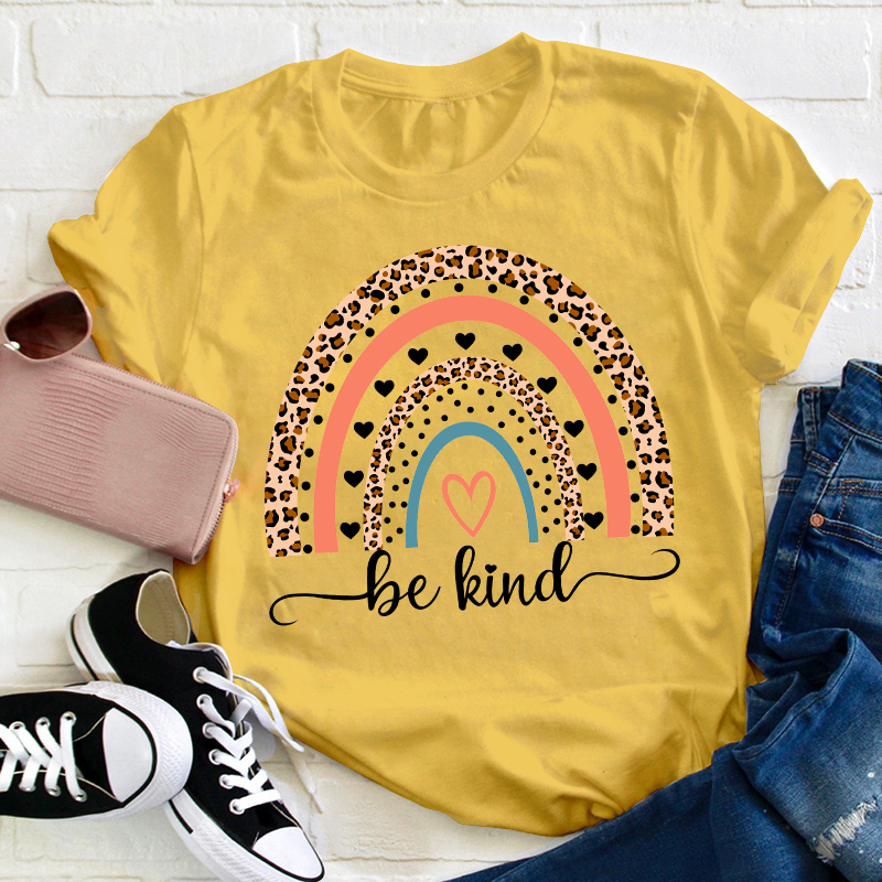 Be Kind Rainbow Teacher T-Shirt