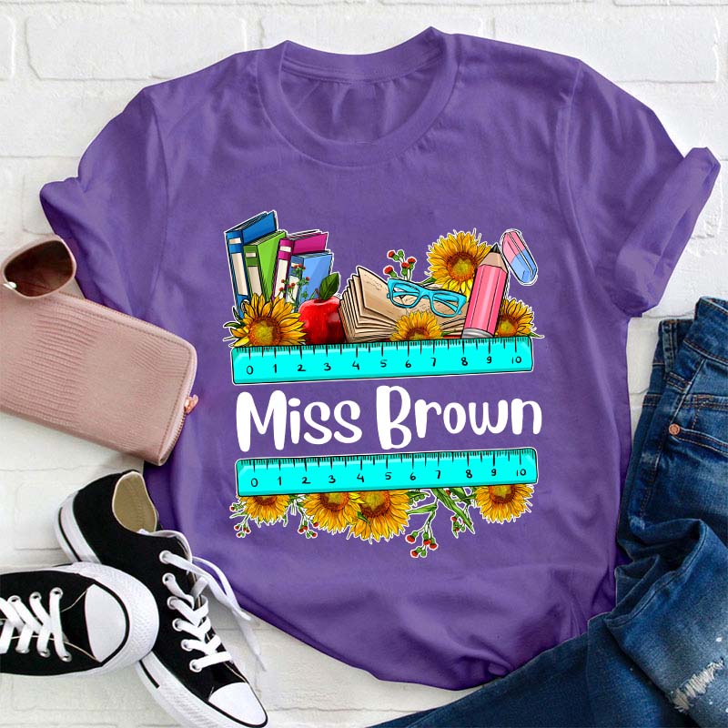 Personalized Name Happy Teaching Teacher T-Shirt