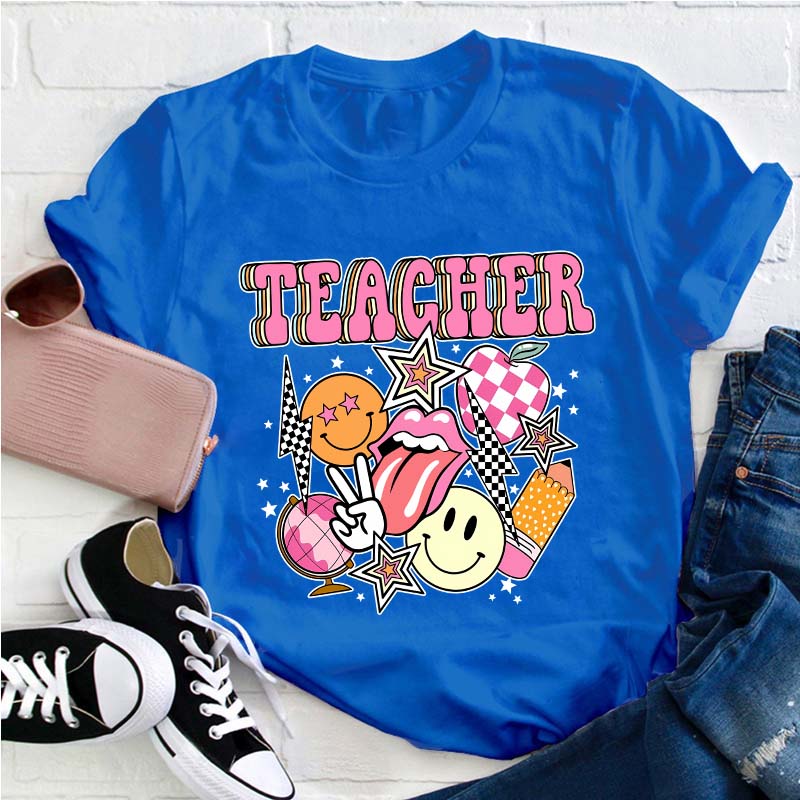 Retro Teacher Life Teacher T-Shirt