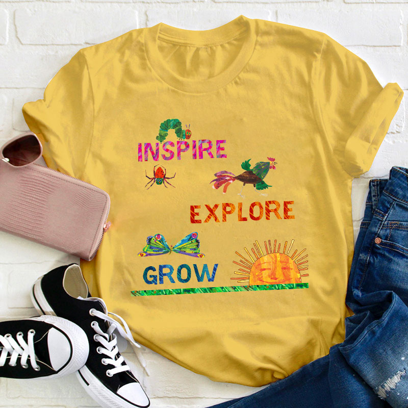 Inspire Explore Grow Teacher T-Shirt