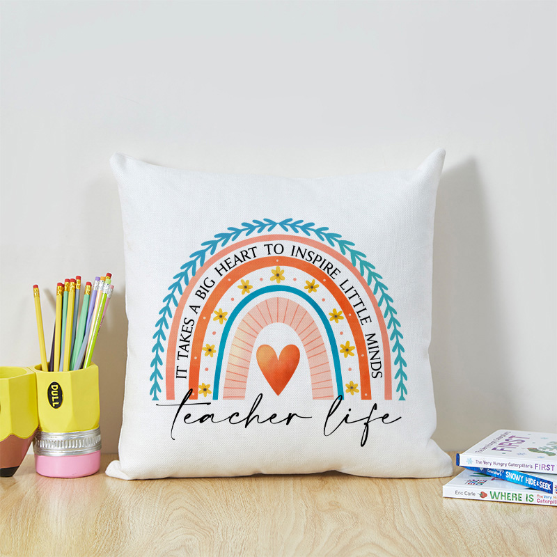It Take A Big Heart To Inspire Little Minds Teacher Cushion