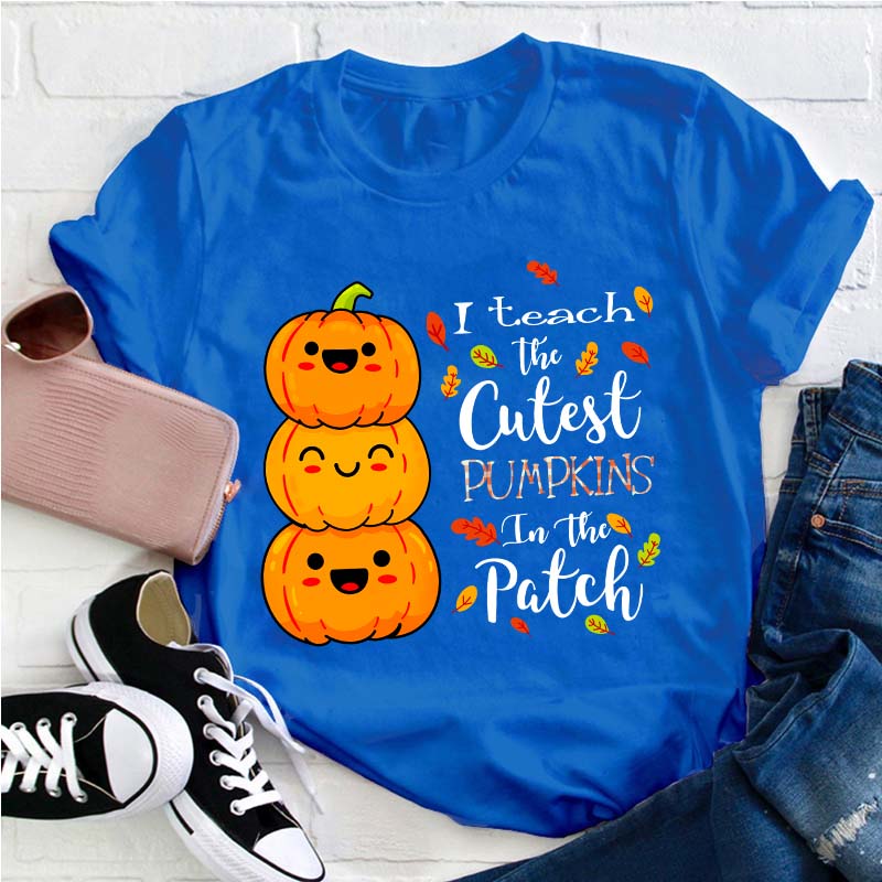 I Teach The Cutest Pumpkins In The Patch Teacher T-Shirt
