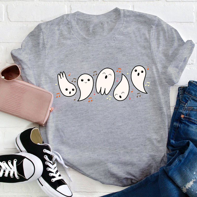 Halloween Ghosts love to sing Teacher T-Shirt