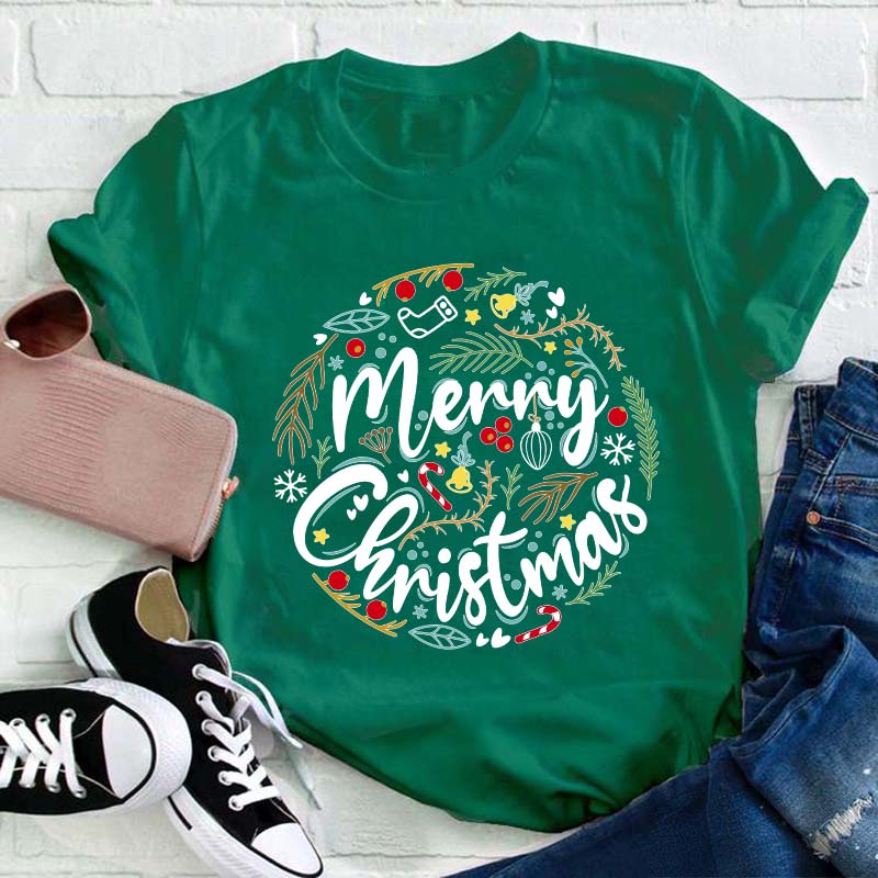 Ho Ho Merry Christmas Teacher T-Shirt