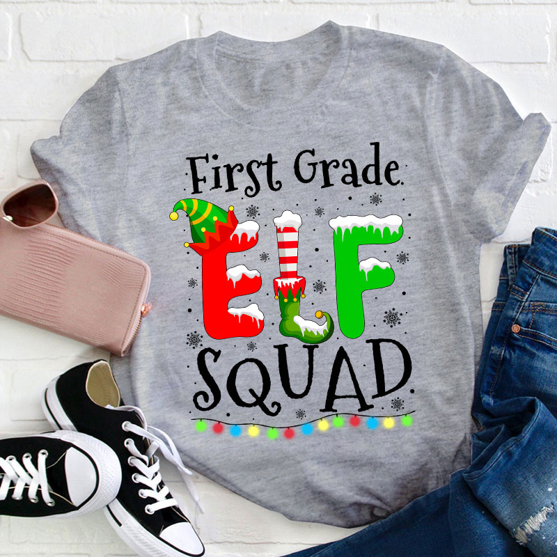 Personalized Elf Squad Teacher T-Shirt