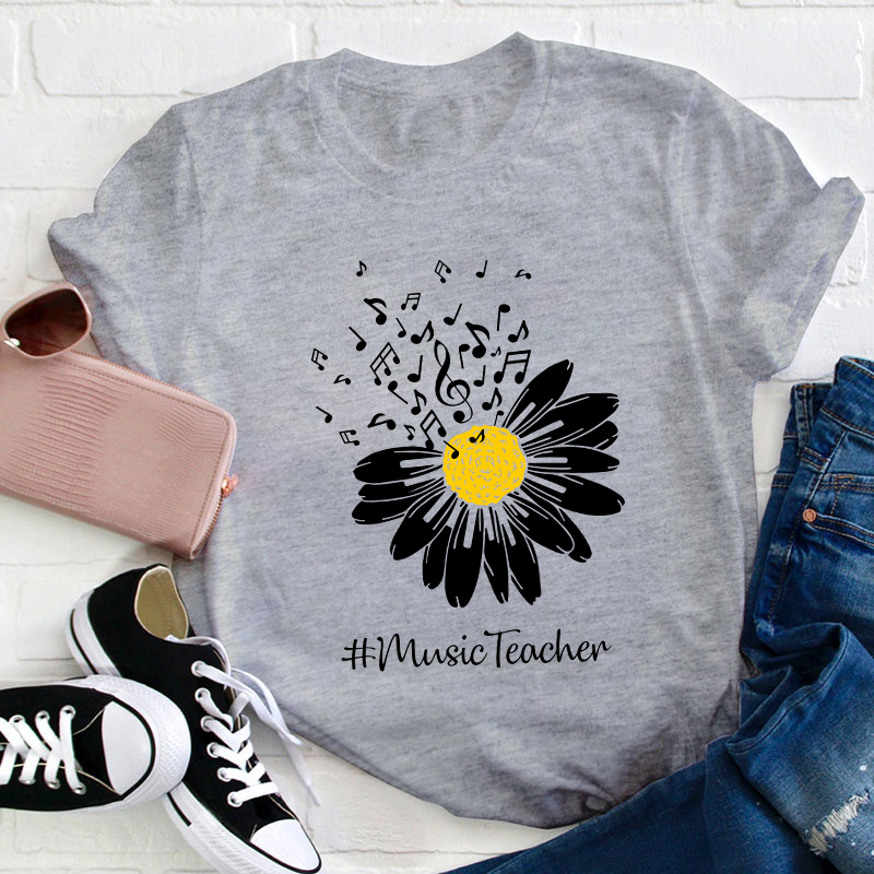 Sunflower Music Teacher T-Shirt