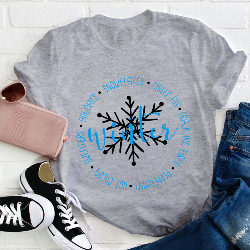 Winter Snowflake Teacher T-Shirt