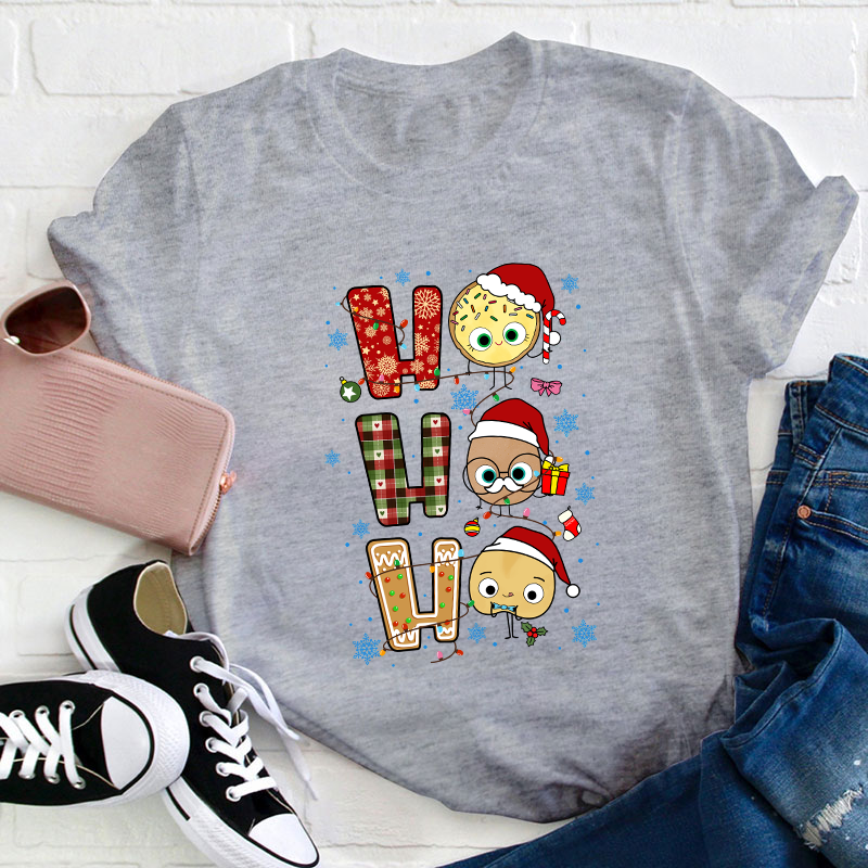Ho Ho Ho Christmas Teacher T-Shirt