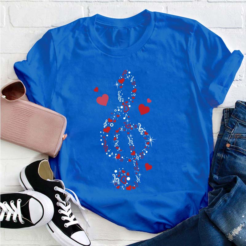 Love Music Note Teacher T-Shirt