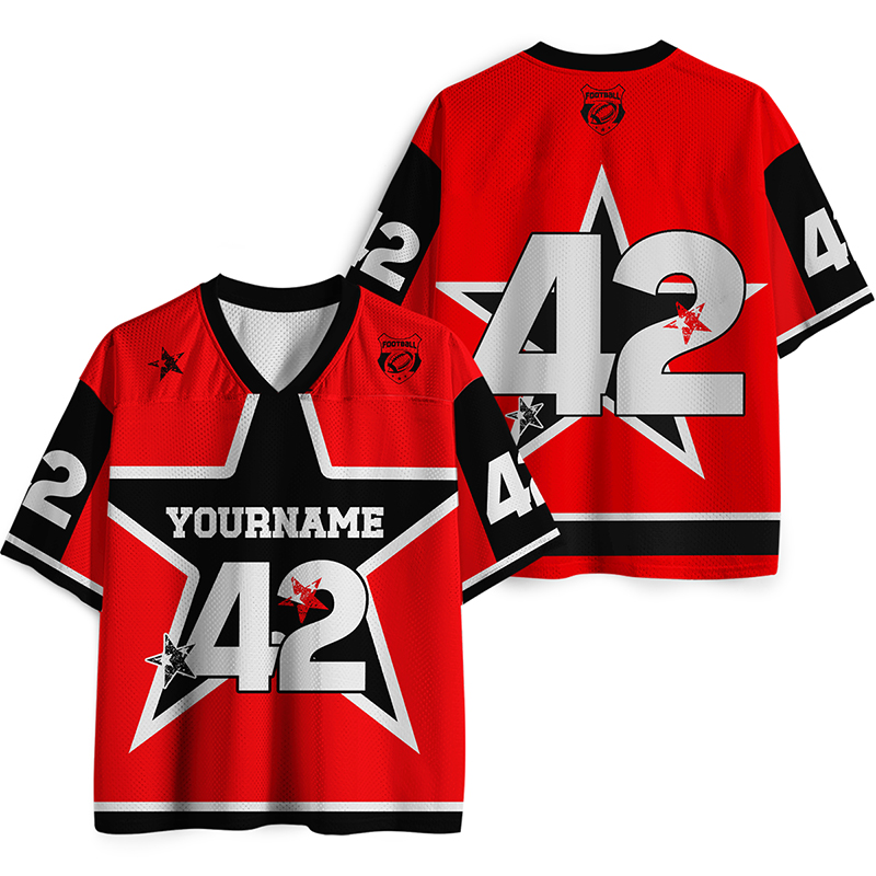 Personalized Name And Number Sport Star Teacher Mesh Jersey