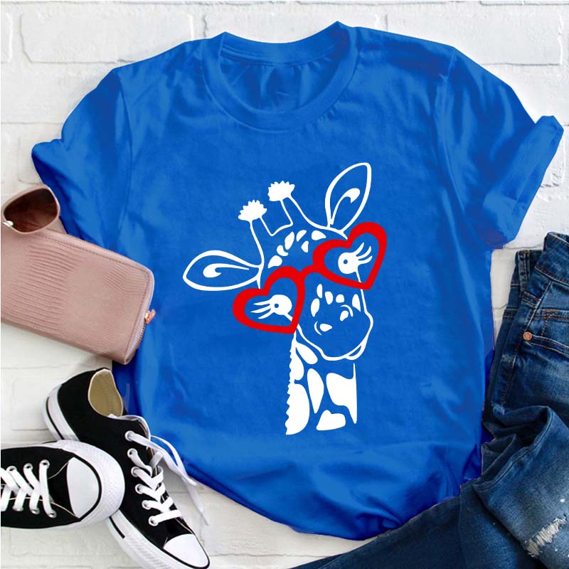 Cute Giraffe Teacher T-Shirt