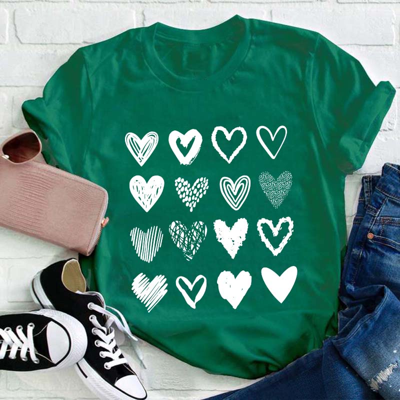 Cute Heart Teacher T-Shirt
