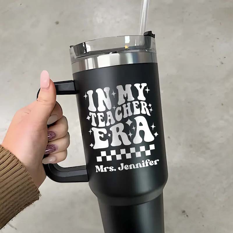 Personalized Cute Teaching Elements Teacher 40oz Stanley Tumbler