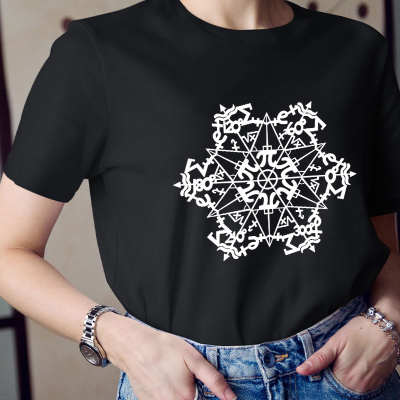 Pi Snowflakes Teacher T-Shirt