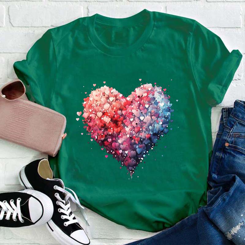 Bubble Heart Teacher T-Shirt