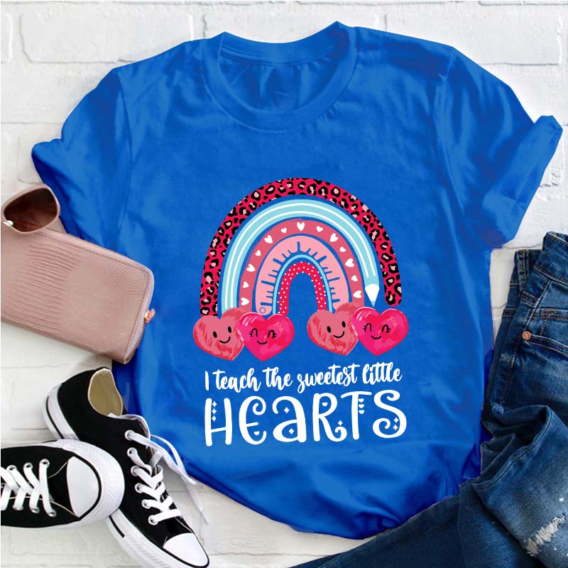 I Teach The Sweetest Little Hearts Teacher T-Shirt