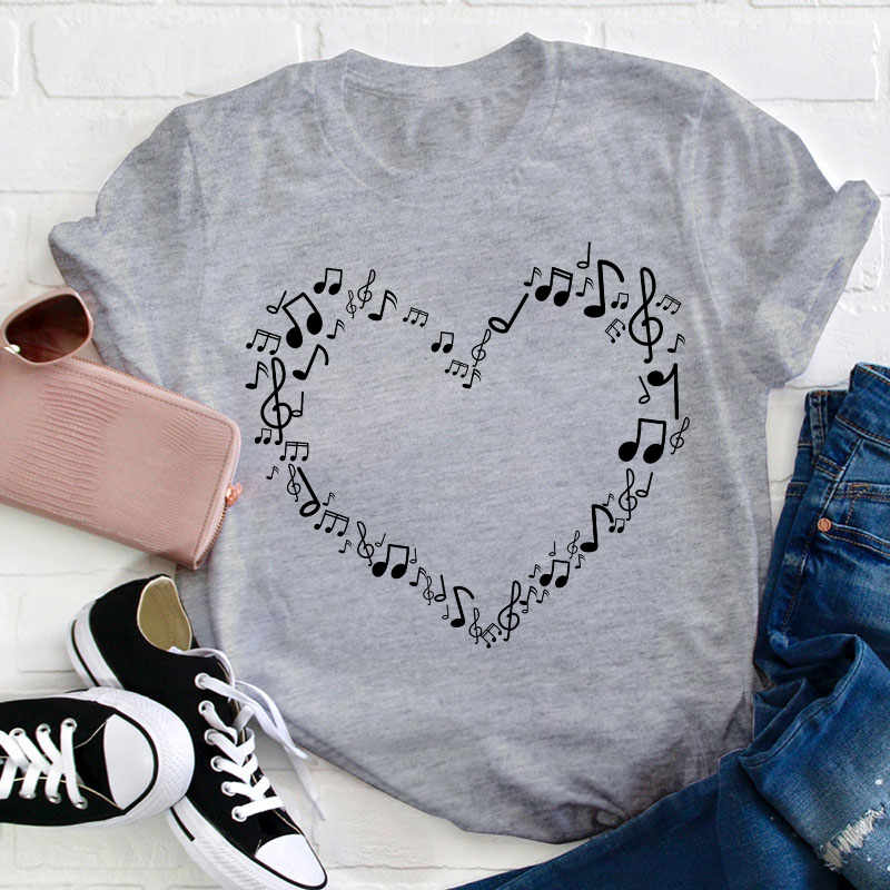 Music Heart Teacher T-Shirt