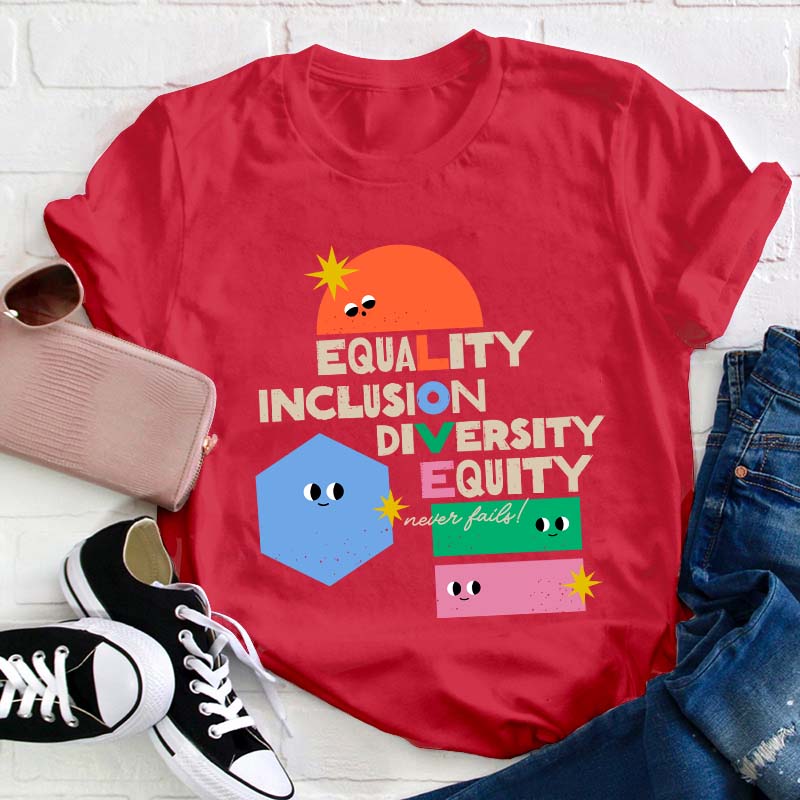Equality Inclusion Diversity Equality Teacher T-Shirt