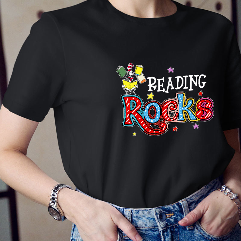 Reading Rocks Teacher T-Shirt