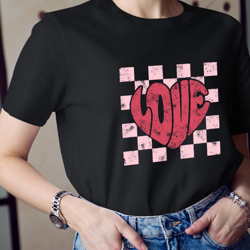 Retro Love Teacher T-Shirt