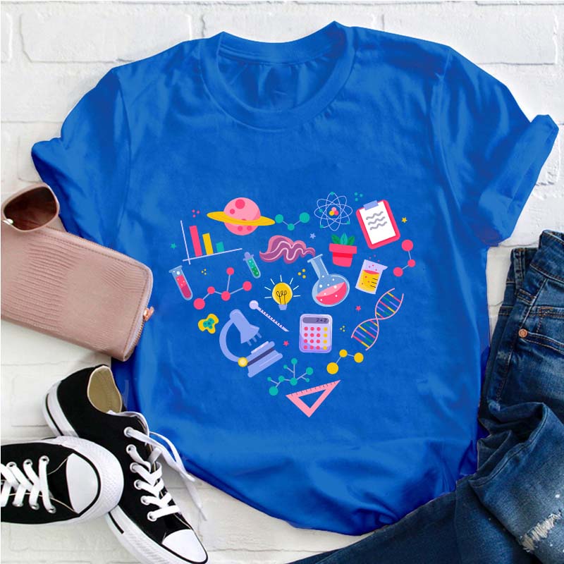 Science Heart Teacher T-Shirt
