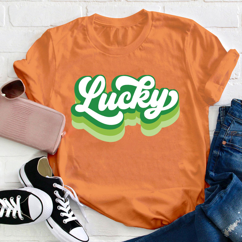 Retro Lucky Teacher T-Shirt