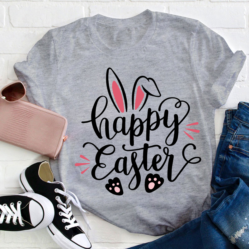 Happy Easter Bunny Teacher T-Shirt