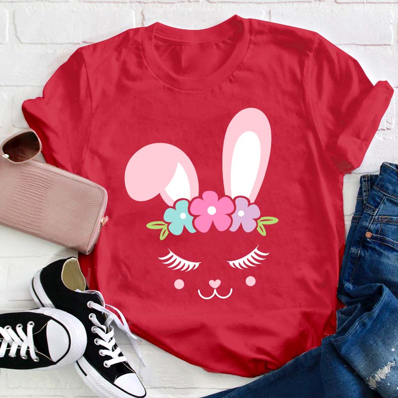 Bunny Face Teacher T-Shirt