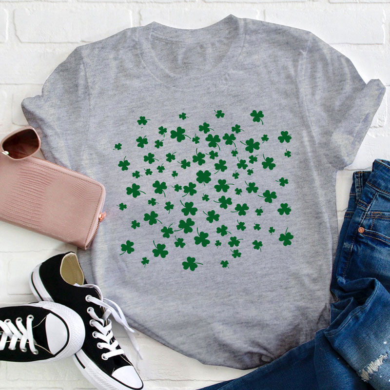 St  Patricks Day Clover Teacher T-Shirt