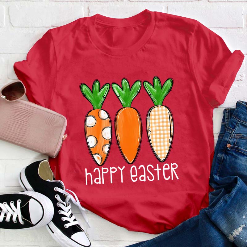 Happy Easter Carrot Teacher T-Shirt