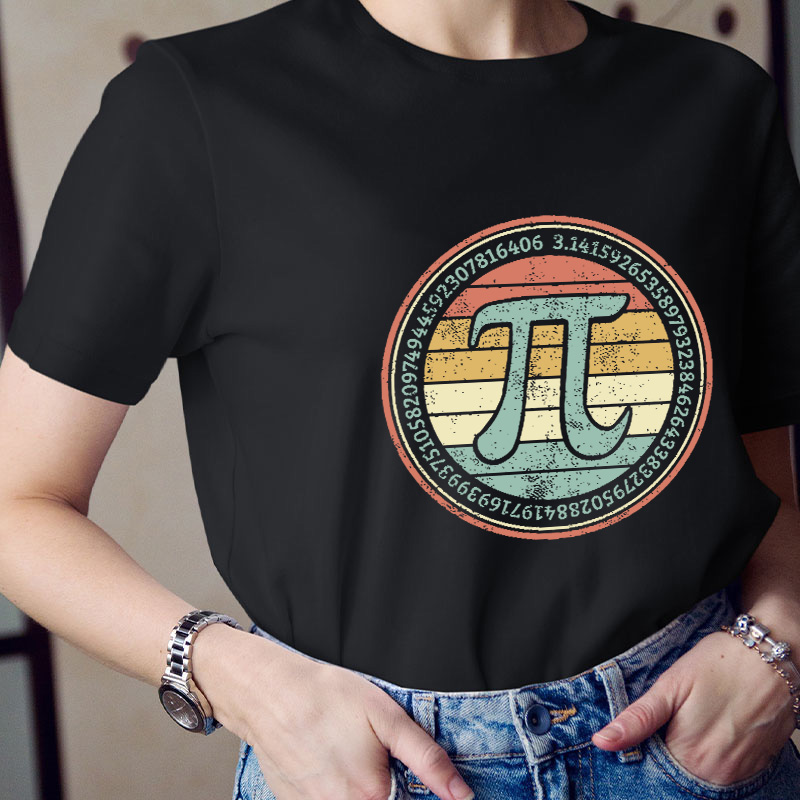 Retro Pi Teacher T-Shirt
