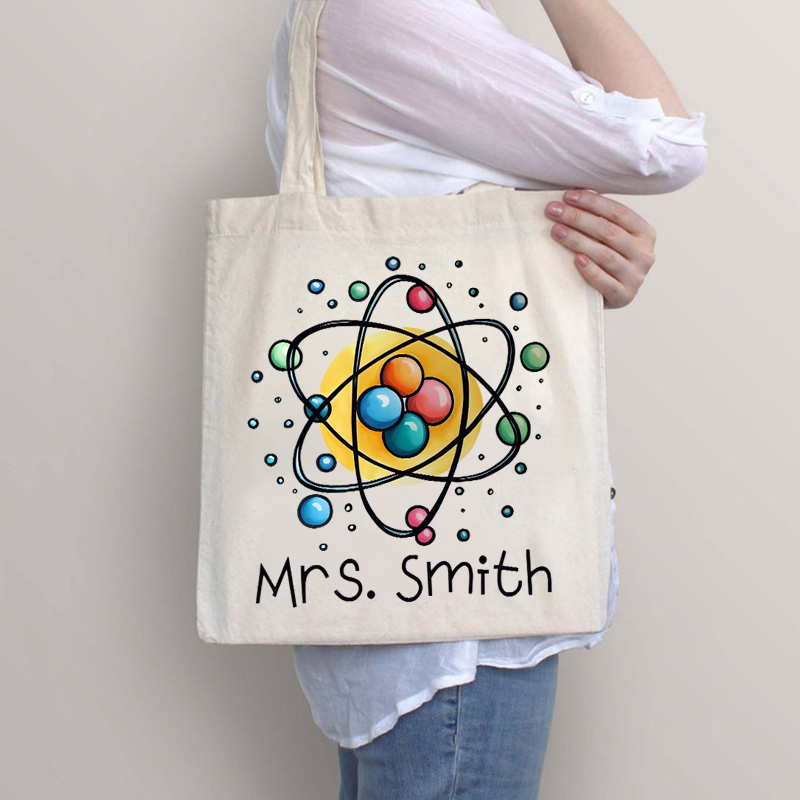 Personalized Science Chemistry Name Teacher Tote Bag