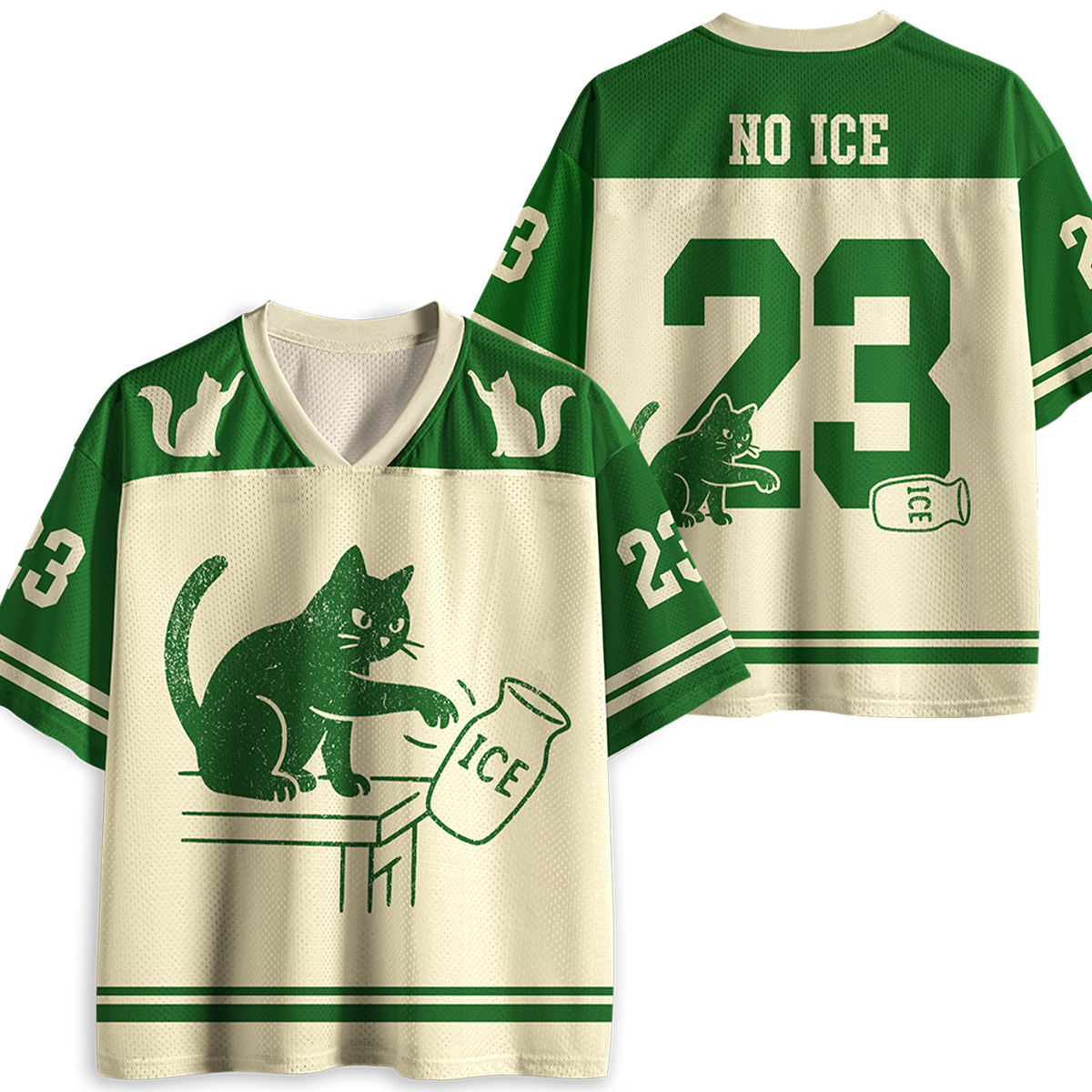 Personalized Cat No Ice Teacher Mesh Jersey