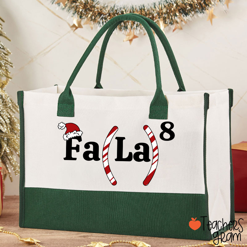 Fala Fun Numbers Christmas Teacher Cotton Tote Bag