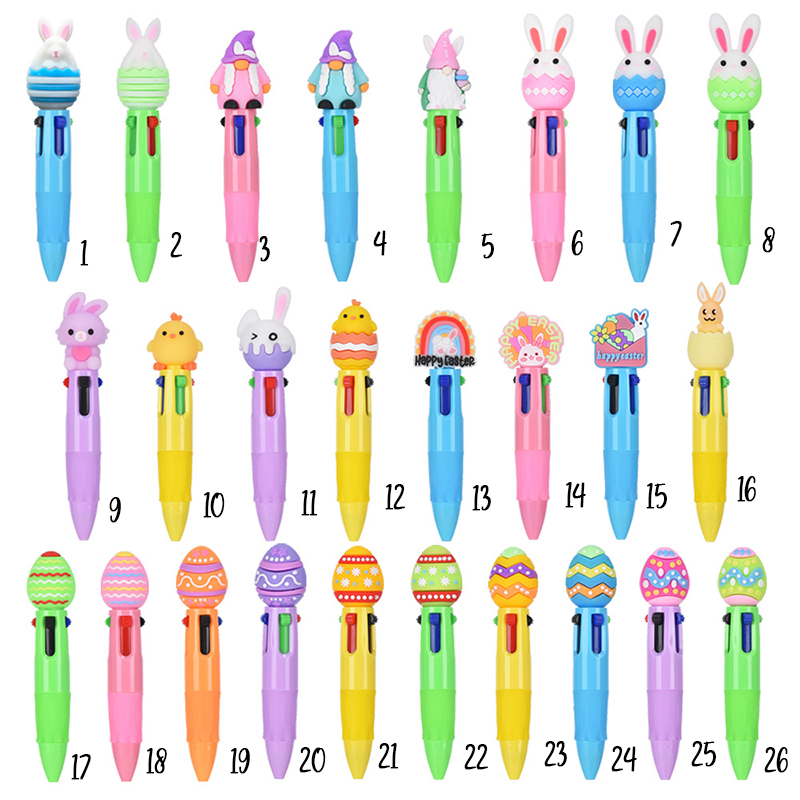4-Color Easter Egg Bunny Retractable Ballpoint Teacher Pens