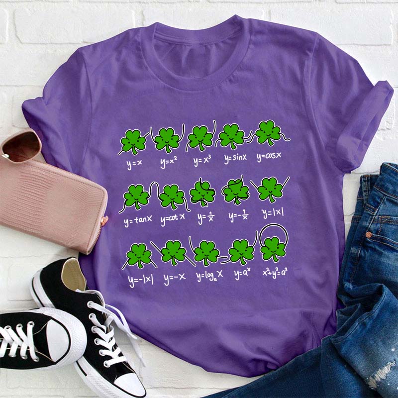 Shamrock Math St Patricks Day Teacher T-Shirt