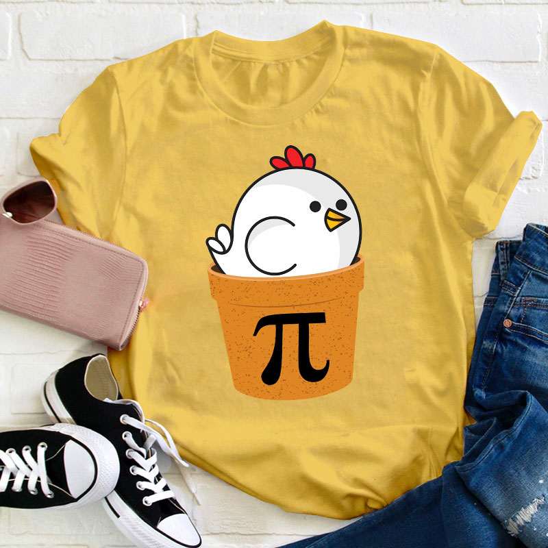 Chicken Pot Pi Day Teacher T-Shirt