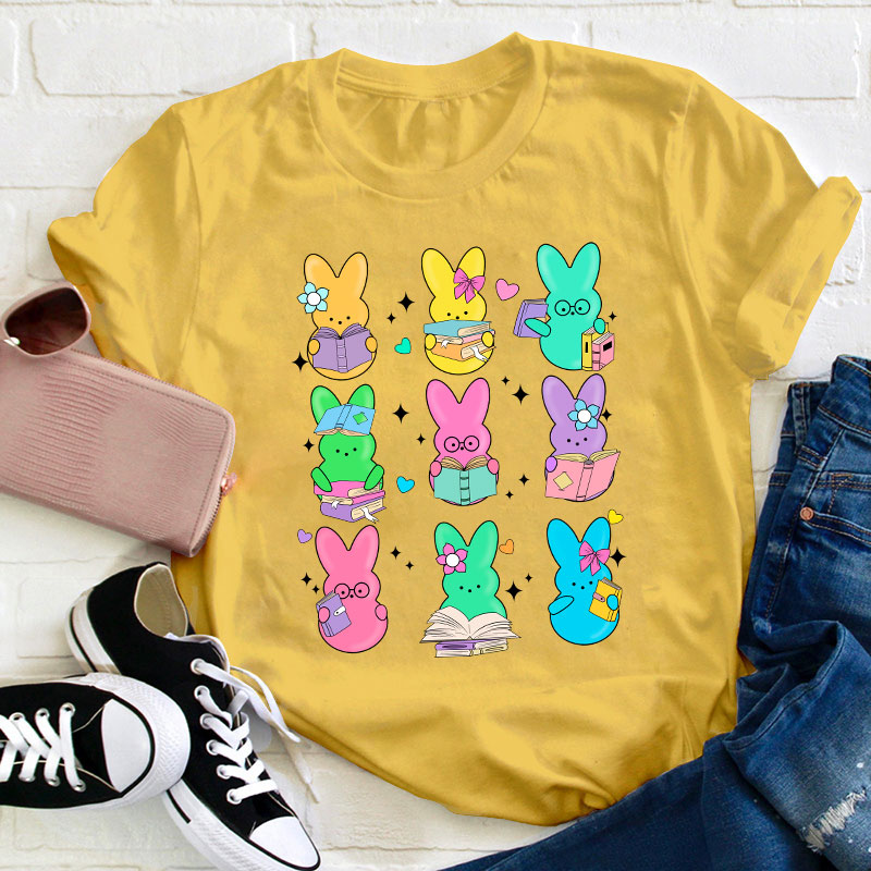 Reading Bunny Teacher T-Shirt