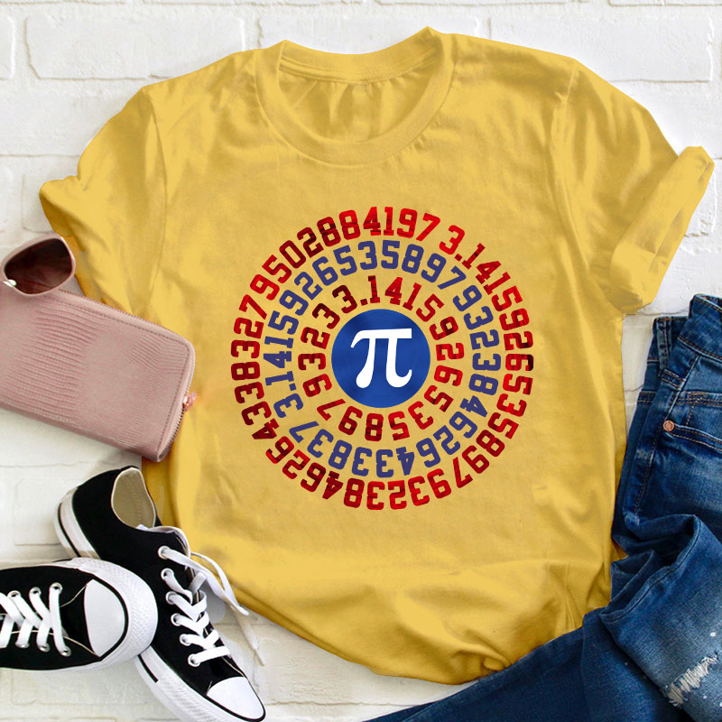 Mathematics Symbol π Teacher T-Shirt