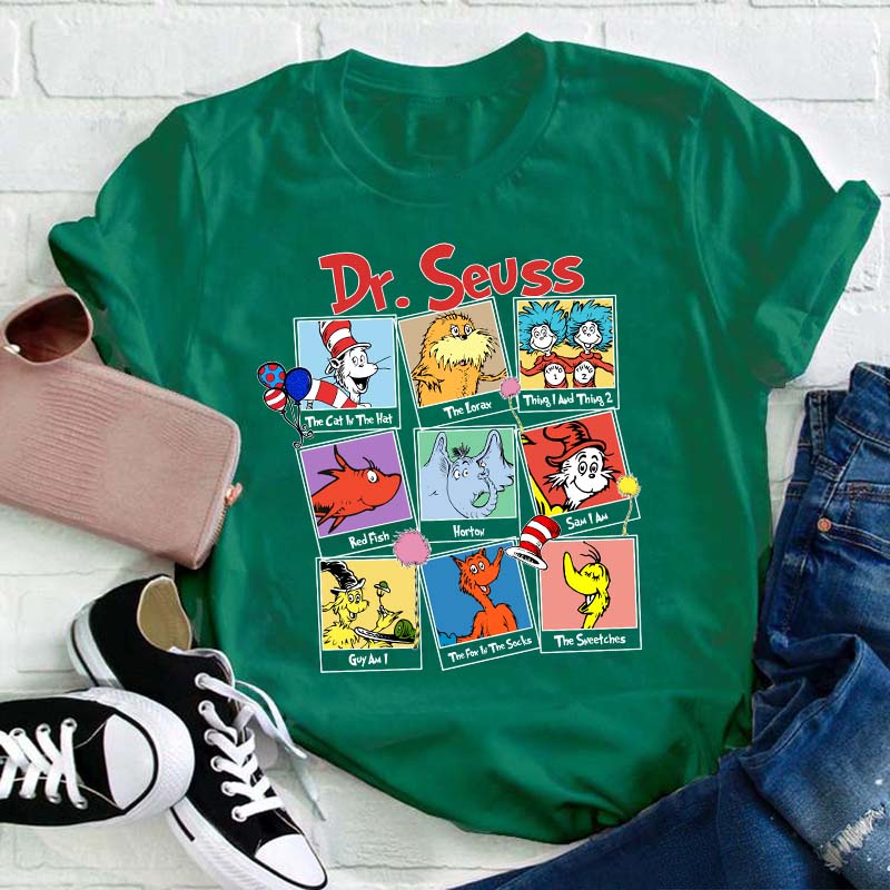 Cartoon Characters Teacher T-Shirt