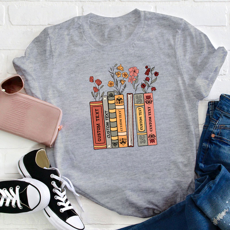 Personalized Favorite Books Teacher T-Shirt