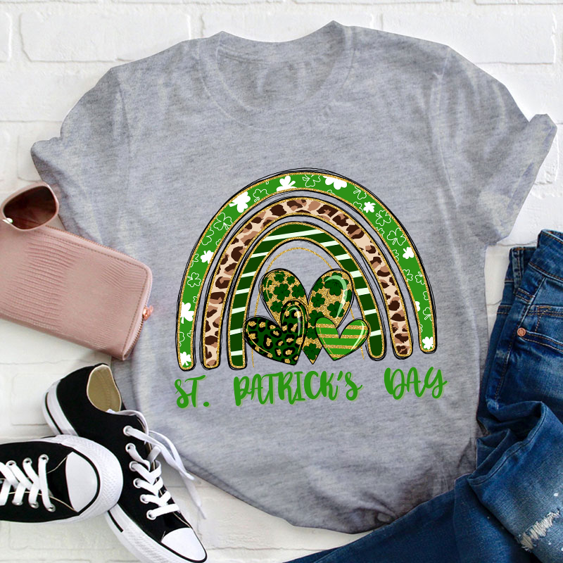 St Patrick's Day Rainbow Teacher T-Shirt
