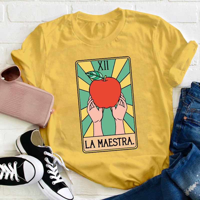 Spanish Teacher La Maestra Tarot Card Teacher T-Shirt